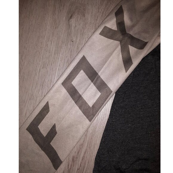 Vintage Y2k Fox Racing Logo Grey V-Neck Long Sleeve Shirt Size Extra Small - Picture 11 of 13